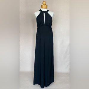 Arden B Black Halter Style Wide Leg Jumpsuit. Extra Small